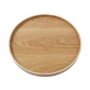 우드쟁반 키친드 원형 우드트레이 홈카페 브런치 쟁반 34.5cm