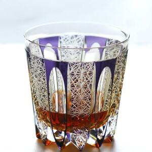 줄무늬가 있는 일본 에도 시대 수공예 위스키 크리스탈 유리 와인 고급 니치 선물