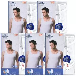 TRY한국제옆선매쉬쿨새모시민소매런닝5매 TMCRU07/7A