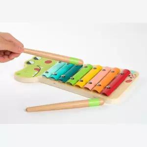 유아 음악놀이 선물용 안심원목 악어 실로폰 아기장난감 리듬악기