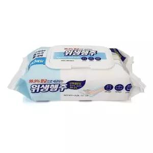 20x16cm NVL398B3 위생행주 일회용티슈 80매 10개입 대용량청소티슈