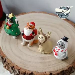 귀여운 성탄 밤의 고양이 장식인형 크리스마스 크리스마스홈파티