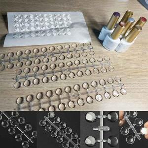 스티커  도트 컬러 카드 네일 디스플레이 보드 완두콩 견본 살롱 선반을 보여주는 120pcs 매니큐어 테이블