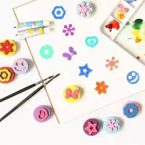 EVA 양면 도장 9종 미술도구 꾸미기 놀이 모양찍기