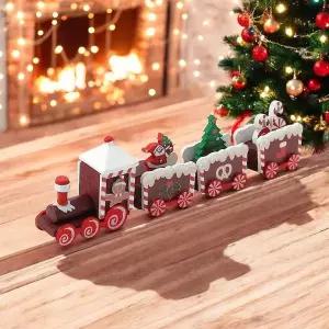 메리 크리스마스 원목 기차 쿠키 성탄절 장식 성탄절