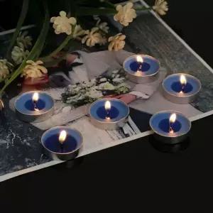 티라이트 미니 양초 블루 50p 세트