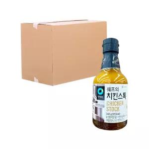 [박스] 청정원 쉐프의 치킨스톡 340g 12입