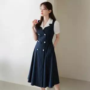 XXL까지) 메이오 셔츠 레이어드 벨트 원피스 하객룩 오피스룩 모임룩 격식룩 빅사이즈