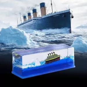 [RIZPICK]침몰하지 않는 타이타닉 사각 워터볼 스노우볼박스