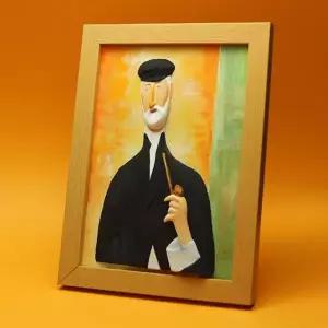 [RIZPICK]명화쉬운그림그리기 고급입체캔버스 파이프를가진노인