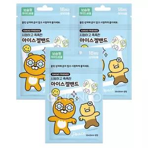 24년형 카카오프렌즈 라이언 춘식 아이스겔밴드(18매입) x3 쿨링 어린이용