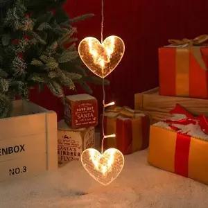 [RIZPICK]감성 LED 크리스탈하트 장식전구 크리스마스 창문조명