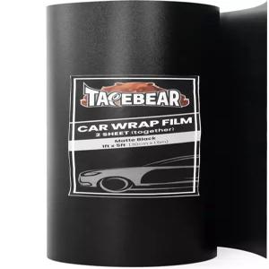테이프베어 2매 매트 블랙 비닐 랩 1피트 x 5피트 에어 릴리스 기술이 적용된 카 롤 자동차용 리얼 필름