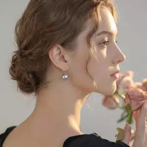 [아트박스]/루즈루나 풀린 실버 925 클래식 고리 여성 진주 드롭 귀걸이 D136