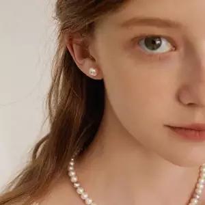 [아트박스]/루즈루나 마틸즈 실버 925 납작 진주 여성 데일리 귀걸이 D137