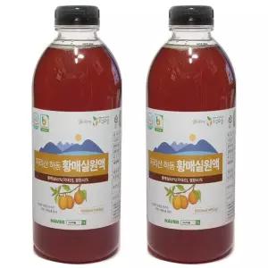 4년 숙성 지리산 하동 황매실원액 1000ml 2병세트