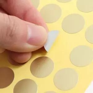 스티커 60매세트 원형 (16mm) 컬러 다이어리꾸미기 일기꾸미기 골드