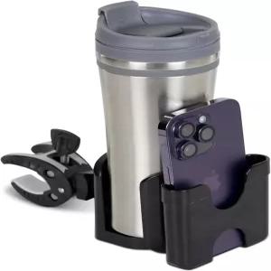 휴대폰 홀더가 있는 바이브 컵 접이식 워커 롤레이터 전동 스쿠터 골프 카트용 액세서리 부착 음료 휴대용