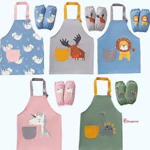 일러스트 미술가운 팔토시세트 애니멀 아동abc601