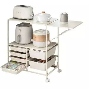 확장형 렌지대 주방 이동식 전자레인지 수납 접이식 식탁