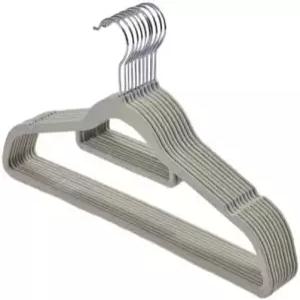 미끄럼 방지 옷걸이 세트 회전 고리가 있는 슬림 벨벳 코트 공간 절약형 셔츠 드레스 및 재킷 20 그레이