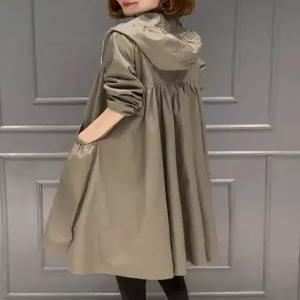 여성 코트 봄가을 루즈핏 윈드브레이커 빅사이즈 후드