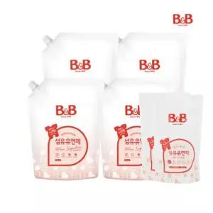 [비앤비][증정] 유아 섬유유연제 자스민 리필 1500ml X4개 (+유연제800ml 2개증정)