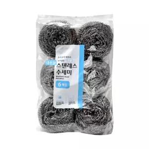 롯데 스텐레스 철수세미 6P 대용량