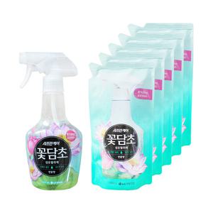 엘지 샤프란케어 꽃담초 섬유탈취제 연꽃향 용기 1개 리필 5개