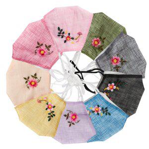 [제이케이유통]한복 혼주 전통 모시 면 꽃자수 마스크 1+1 2장