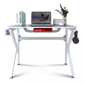 에이픽스 1인용 게이밍 컴퓨터 책상 GD001 800 화이트