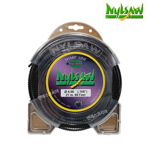 스피드 프랑스 닐쏘 톱날형 나일론줄 4.0mm-21m 예초기날 나이론줄 풀베기 조경용