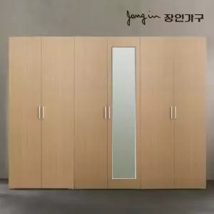 장인가구 블리스 2400 옷장세트 (800 전신거울 행거형+800행거 이불형+800 행거형)