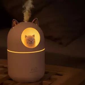 [하프클럽/]고양이 캐릭터 가습기 여분필터5개포함 냥이 가습기