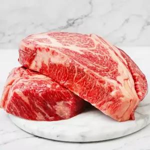 [올테이블][냉장] 1++ 한우 알등심 두께 4~5cm 마블링 꽃등심 스테이크용 1kg /1++등급(근내지방도7)이상