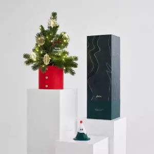 [무케렌시아][무케] 플랫츠_2024 크리스마스 트리 + 캔들 세트 (선물패키지+PE100% 조화트리+황동 오너...