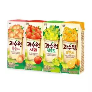 [NS홈쇼핑]남양 과수원 190mlx24개 4종 택1(사과/청포도/복숭아/오렌지)[34872638]