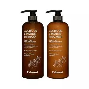 애슈미 호호바 오일 앤 프로틴 2종세트 (샴푸+트리트먼트) 1,020ml 대용량샴푸 두피케어 손상모케어