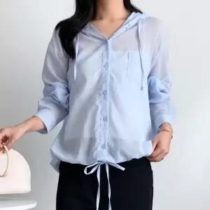 빅사이즈 505 클린바람막이후드남방 DSMU490