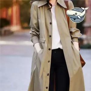 ONM 여성 스타일리쉬 롱셔츠 간절기 코트 고급스러운