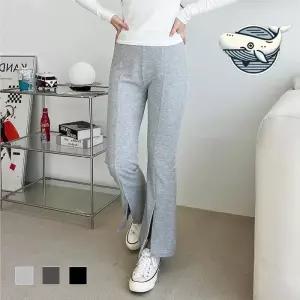 ONM 여자 스판 골지원단 부츠컷 팬츠 빈티지 스타일