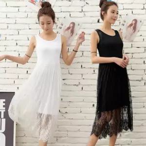 ONM 민소매 레이어드 레이스 원피스