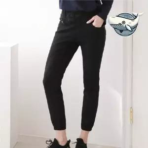ONM 트렌디한 여성 조거팬츠 편안한 밴딩 블랙