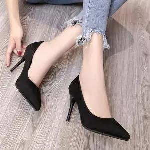 ONM 스틸레토 펌프스힐 2컬러 하이힐 스웨이드 여자