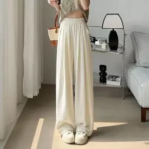 ONM 여름 쿨 와이드팬츠 밴딩 슬랙스 롱치마바지 흰바지