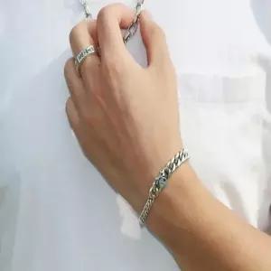 스컬 해골 은팔찌(L SIZE) 남성 여성 커플 순은 유니크 데일리 925실...