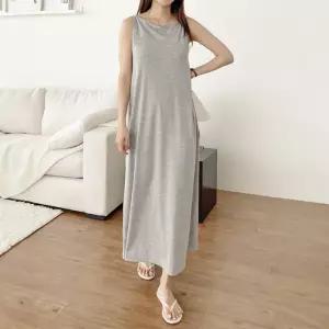 빅사이즈 506 스판보트넥나시롱원피스 DRDS360