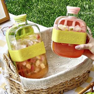 얼음틀 물병 원터치 텀블러 800ml 휴대용 아이스 트레이 사각 얼음 통 여름