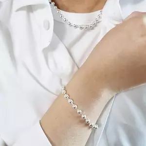 은볼 4mm 은팔찌 도톰 베스트 인기 커플 남녀공용 진주 순은 모임