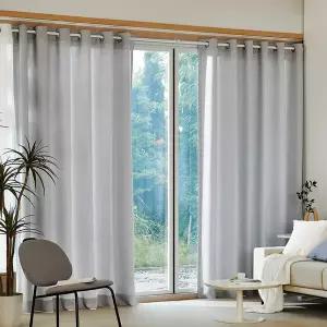 [모던하우스] 헤이즈 아일렛형 긴창문커튼 220x240 그레이 2p